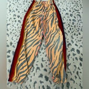 Aviator Nation Kids Orange Zebra Pants